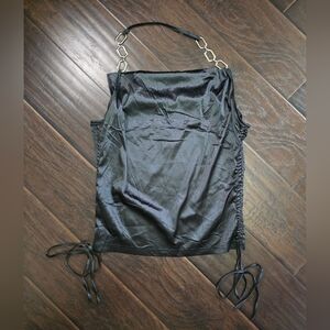 NWT Akira Womens Open Back Chain Neck Party Halter Top